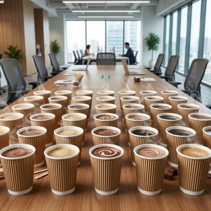 16oz kraft ripple cups for takeaway coffee