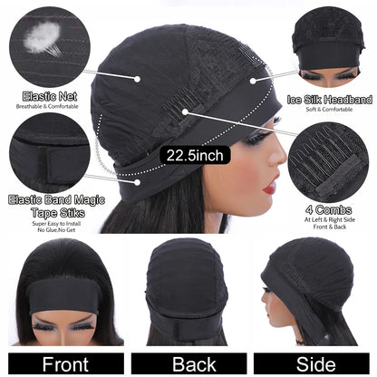 Comfortable headband wig designed for quick daily wear
