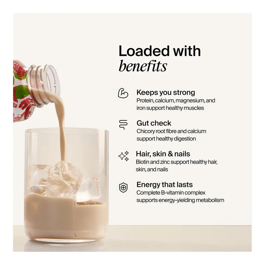 Low sugar meal shake with vitamins and minerals