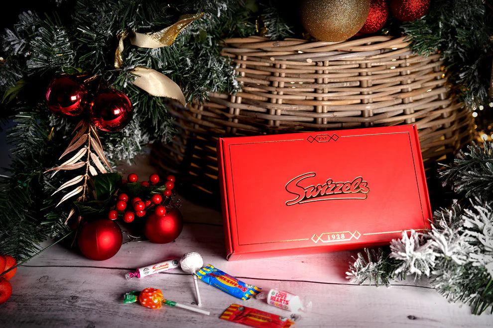 Vegan-friendly retro candy hamper including Love Hearts and Parma Violets