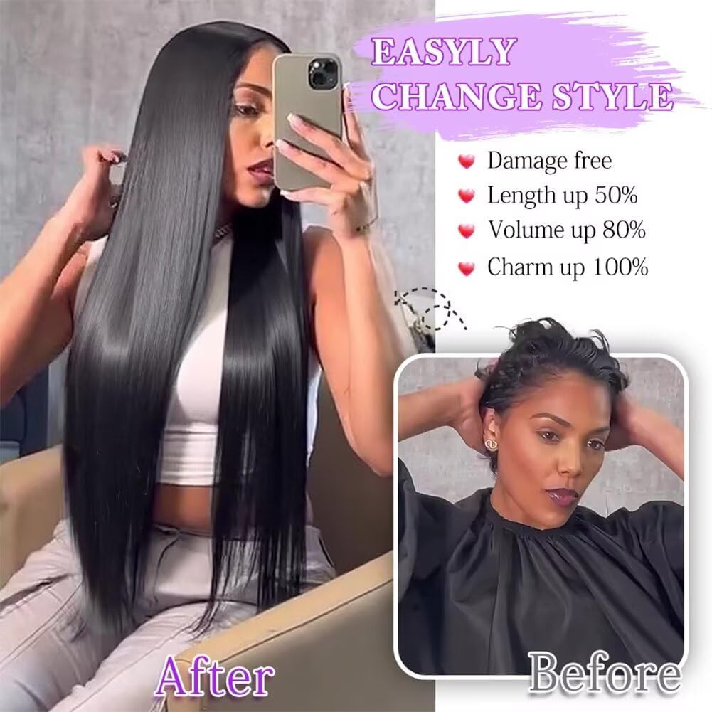 Pre plucked straight human hair wig with baby hair