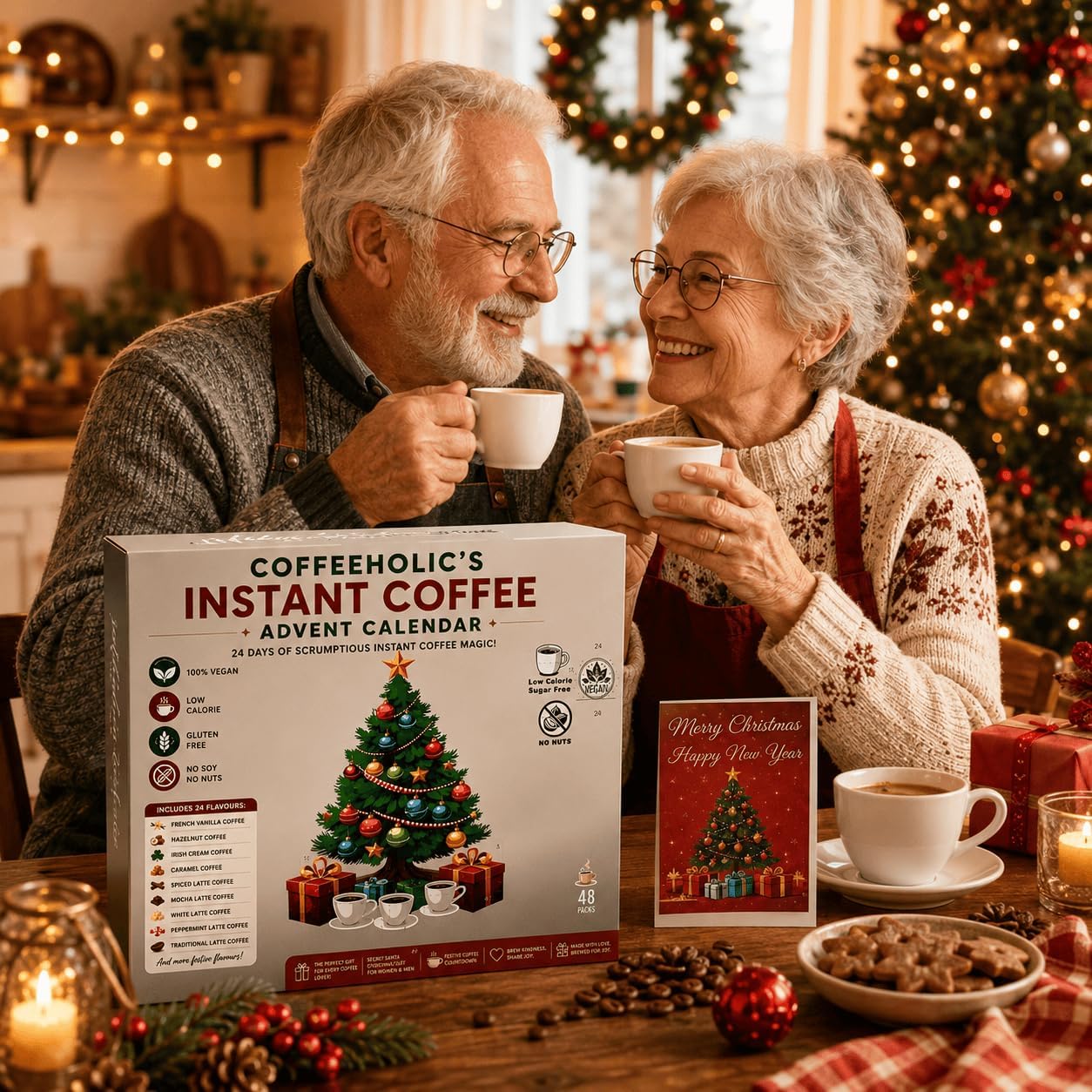 Vegan and gluten free coffee advent calendar box