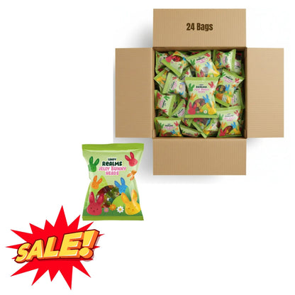 Candy Realms Jelly Bunny Heads 170g Fruit Flavoured Sweets