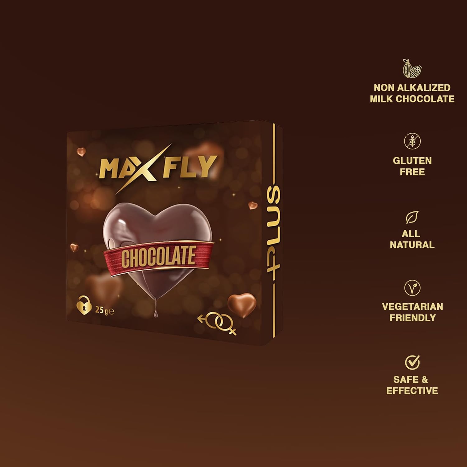 MaxFly aphrodisiac chocolate bar for discreet personal indulgence