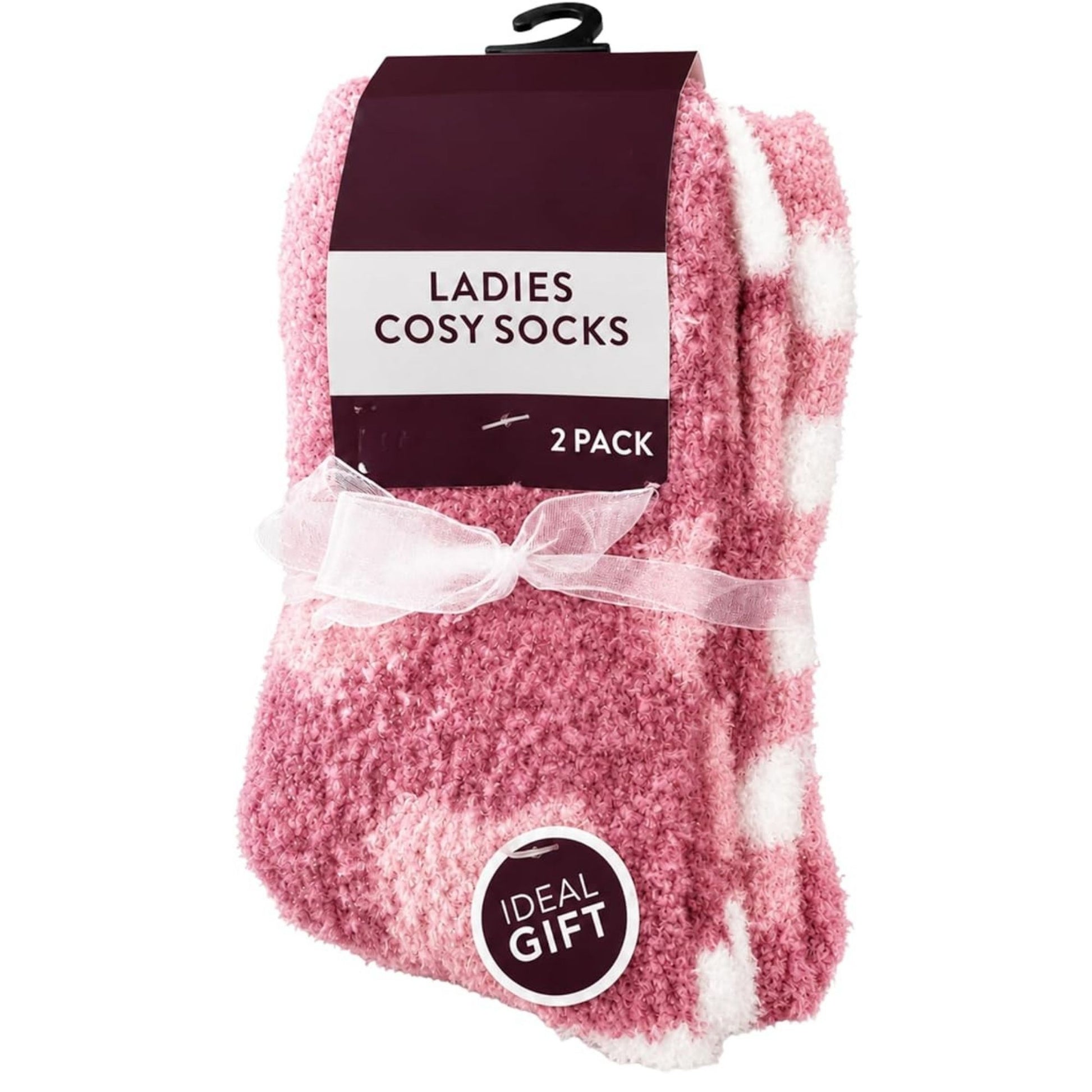 Ladies cozy fluffy socks for winter comfort 2 pair pack 
