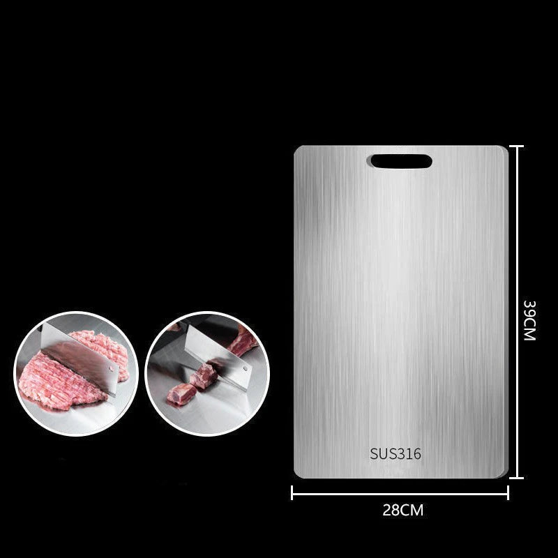 316 stainless steel cutting board food safe rust proof kitchen
