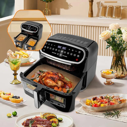 Nonstick rectangular air fryer parchment liners