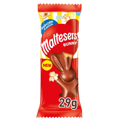 Milk chocolate with popcorn-flavoured malt filling