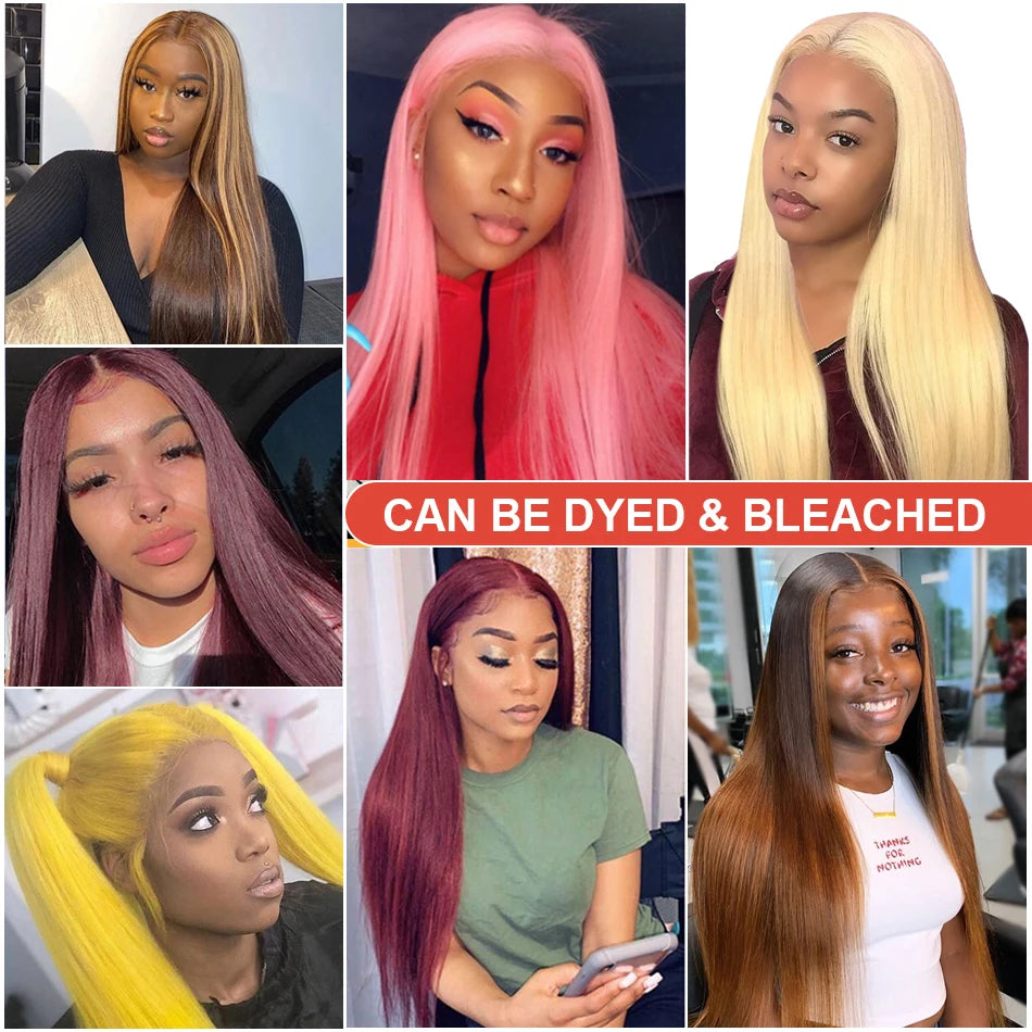 30 inch sleek bone straight wig for styling