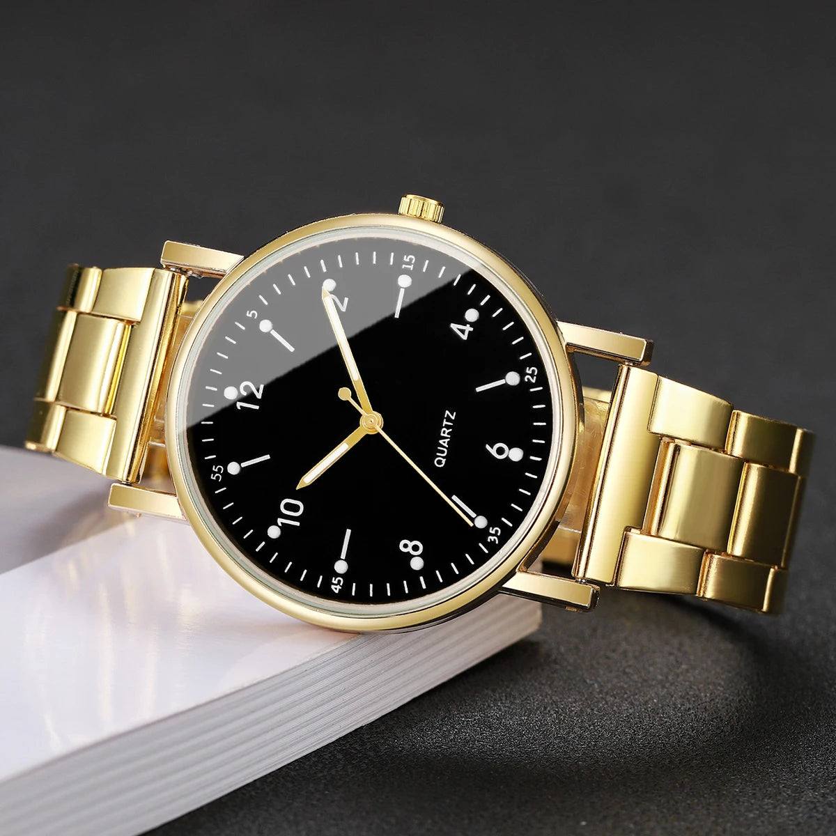 37mm Arabic dial quartz watch for women