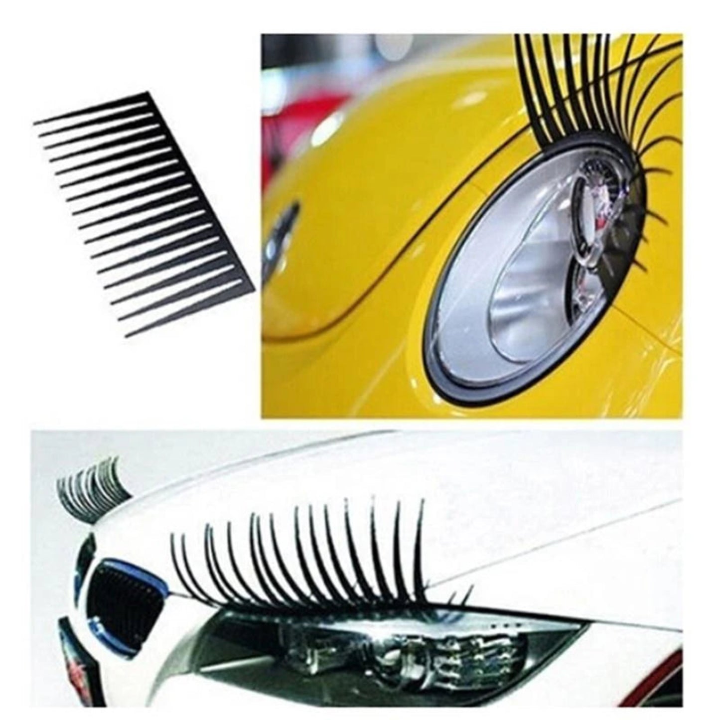 Funny eyelash stickers for vehicle headlights