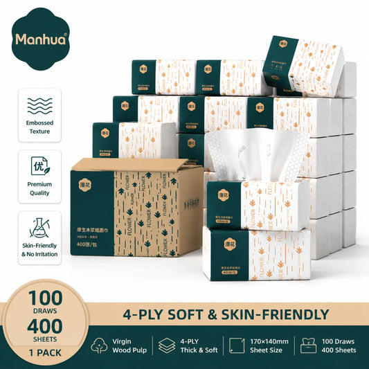 4-ply virgin wood pulp tissue paper pack