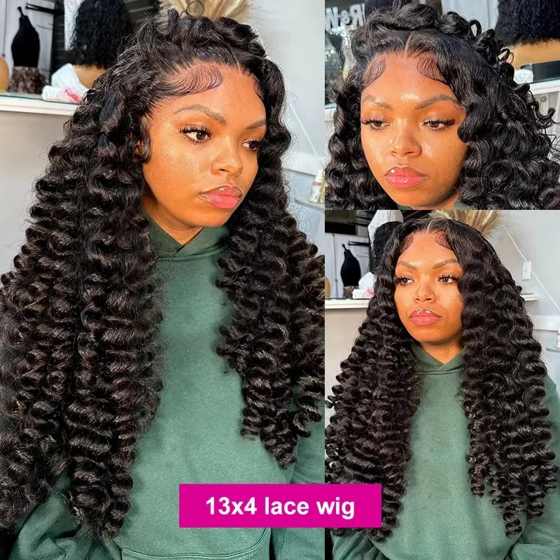Brazilian Remy human hair long curly wig
