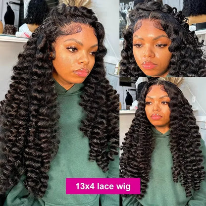 Brazilian Remy human hair long curly wig
