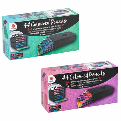 44 coloured pencils set with storage box