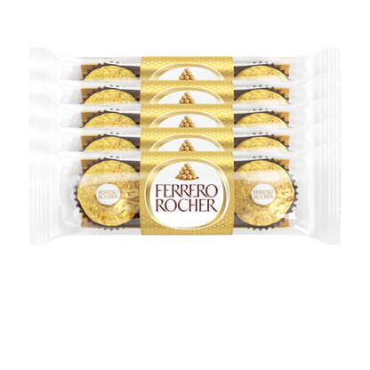 Ferrero Rocher Milk Chocolate Pralines 3 Pieces 37.5g Gift Treat