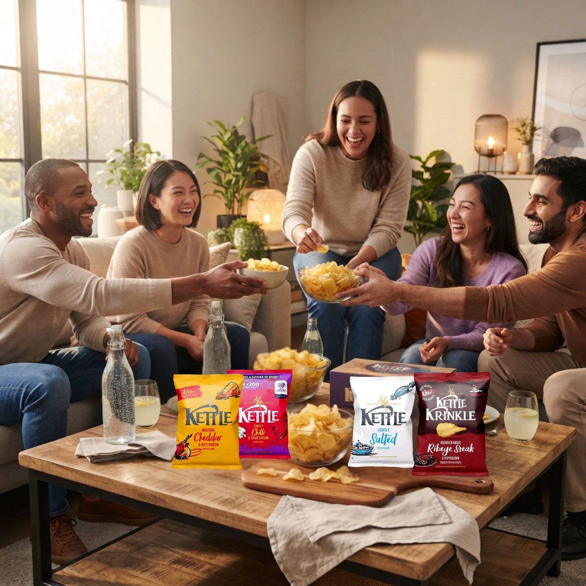 Four flavour Kettle hand cooked crisp selection