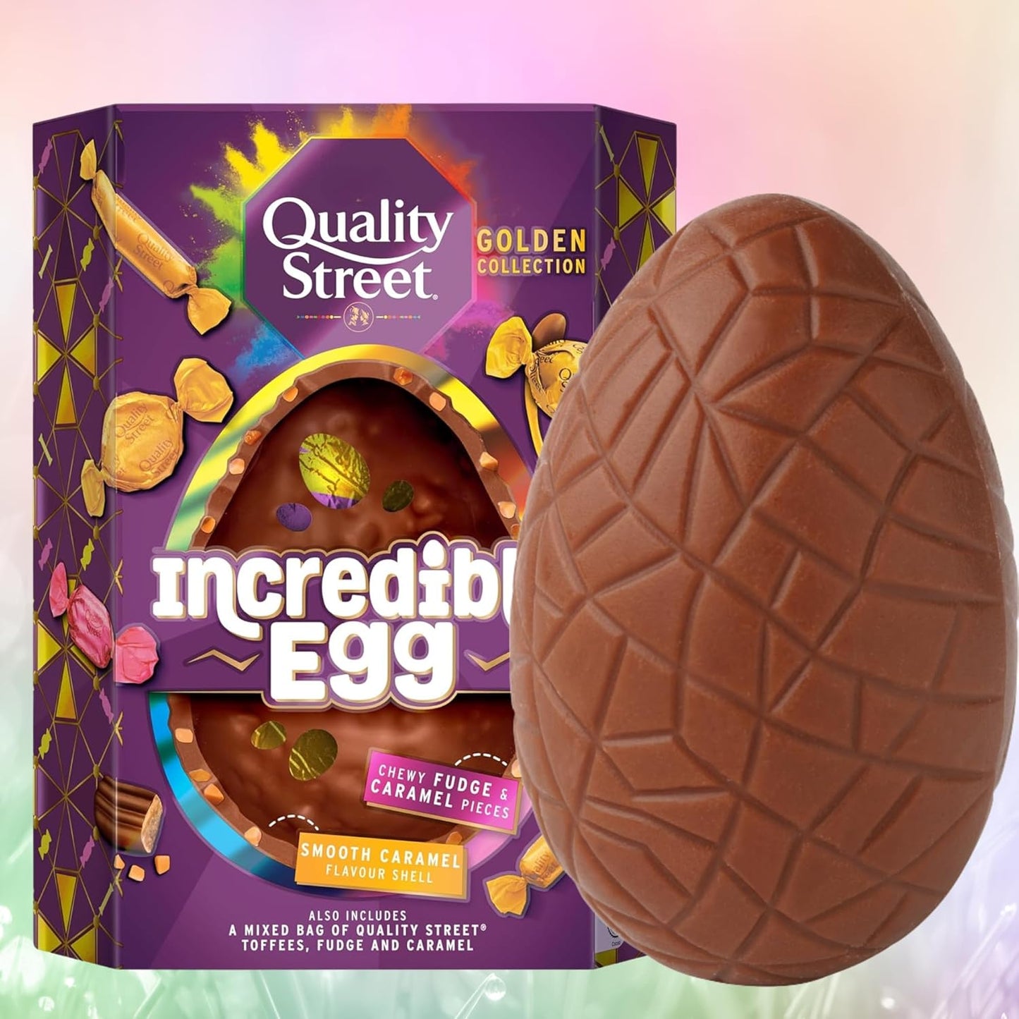 Quality Street Incredible Easter Egg 380g & Easter Card – Premium Chocolate Treats & Festive Gifts for Women, Men, Kids, Family & Friends – Perfect for Easter Celebrations