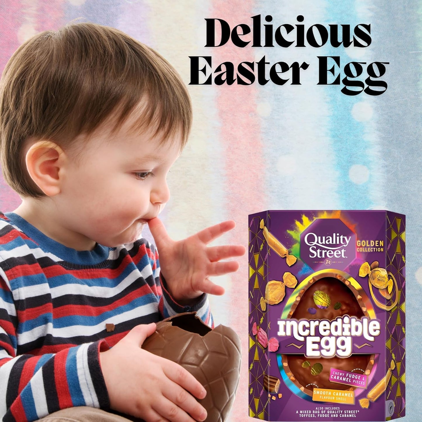 Quality Street Incredible Easter Egg 380g & Easter Card – Premium Chocolate Treats & Festive Gifts for Women, Men, Kids, Family & Friends – Perfect for Easter Celebrations