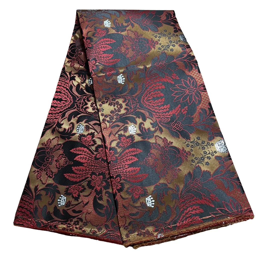African brocade fabric lifestyle ceremony outfit styled look