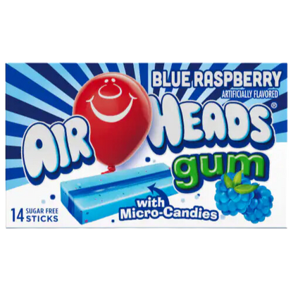 Airheads Blue Raspberry Chewing Gum 12X34G (1.185Oz)
