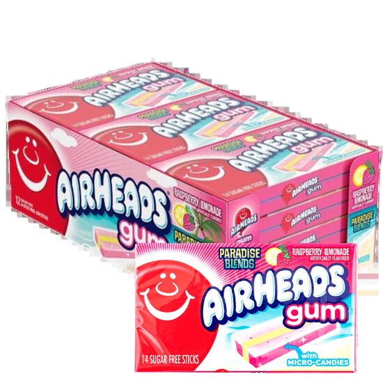 Airheads Raspberry Lemonade Chewing Gum 