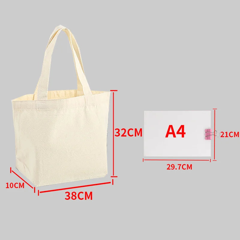 Paintable canvas craft bag