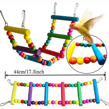Wooden chew toys for parrots and pet birds