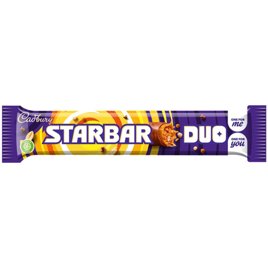 Cadbury Starbar Duo 74g Milk Chocolate & Peanut Nougat Bar