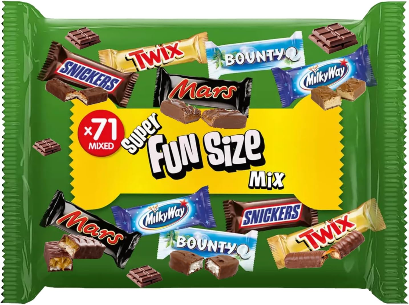 Chocolate Hamper Mini Chocolate Bars Multipack – 71 Assorted Individually Wrapped Sweets, 1.4kg – Perfect for Parties, Halloween, Christmas, Birthdays & Gifts