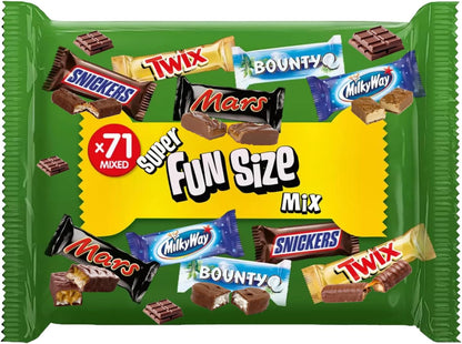 Chocolate Hamper Mini Chocolate Bars Multipack – 71 Assorted Individually Wrapped Sweets, 1.4kg – Perfect for Parties, Halloween, Christmas, Birthdays & Gifts