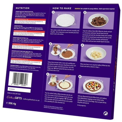 Chocolate pizza activity kit with white chocolate and buttons