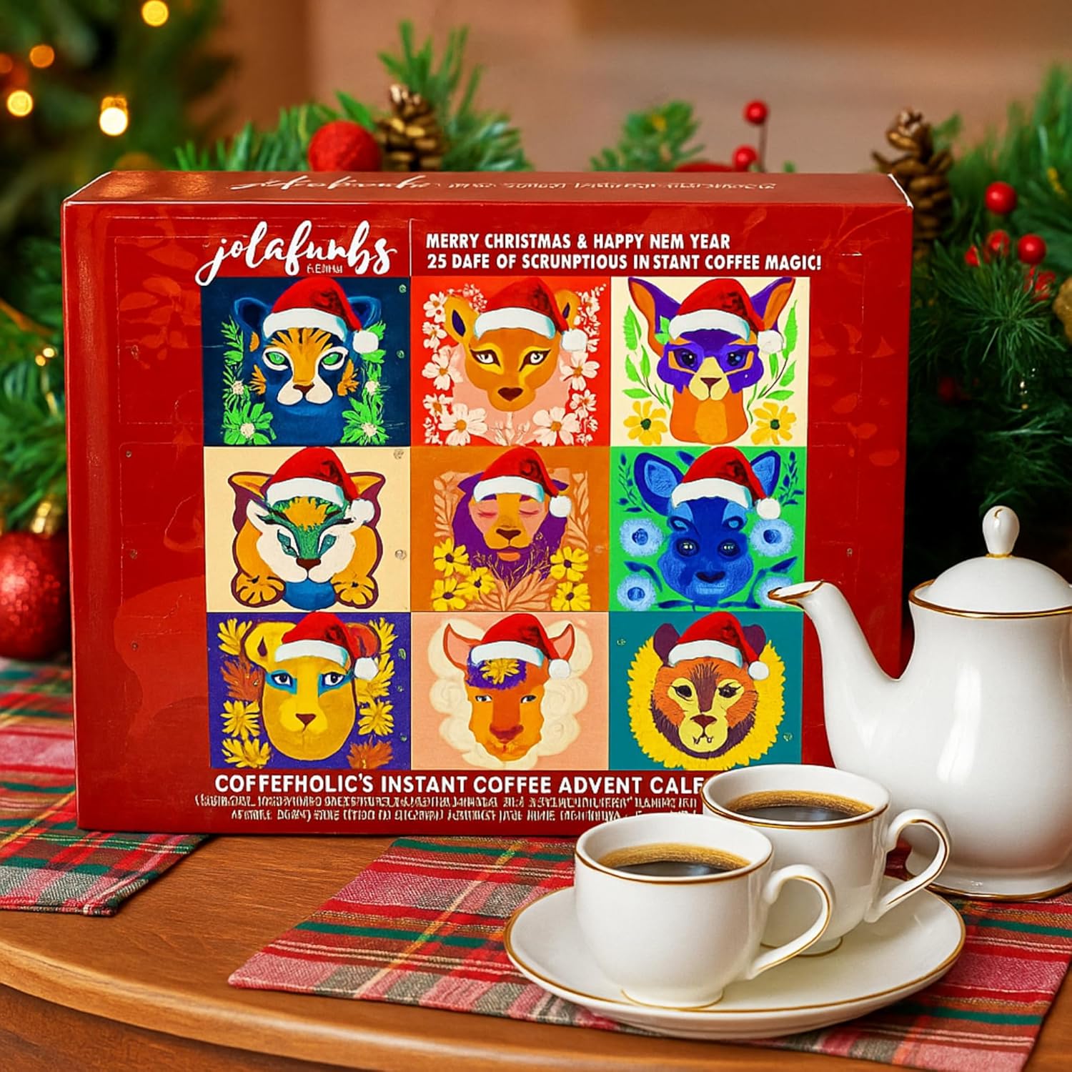 Advent calendar with aromatic coffee flavours for Christmas gifting