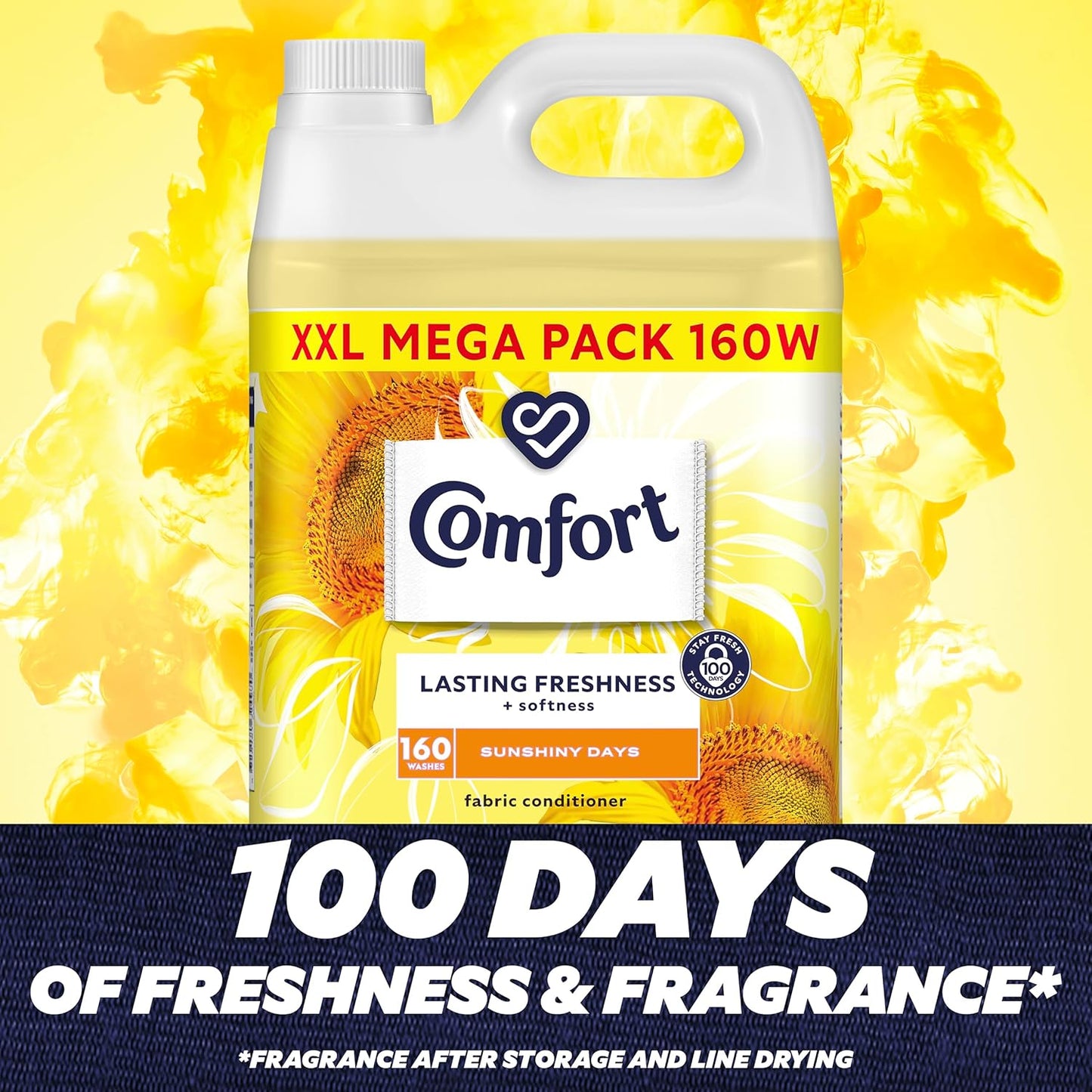 Comfort Sunshiny Days Fabric Conditioner 160 wash 4800ml, Pack Of 1