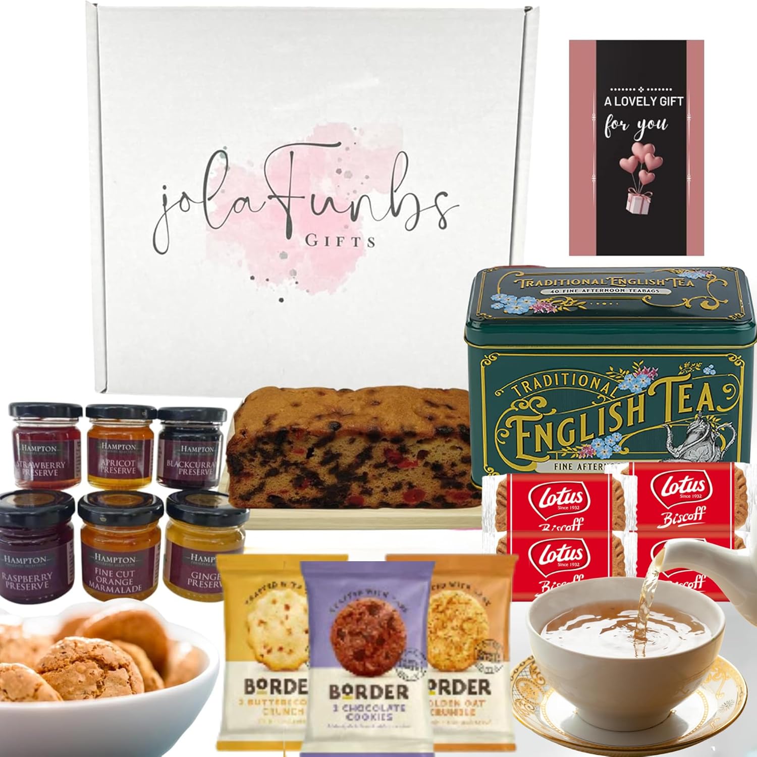 English Afternoon Tea Hamper & Biscuits Gift Set Hampers