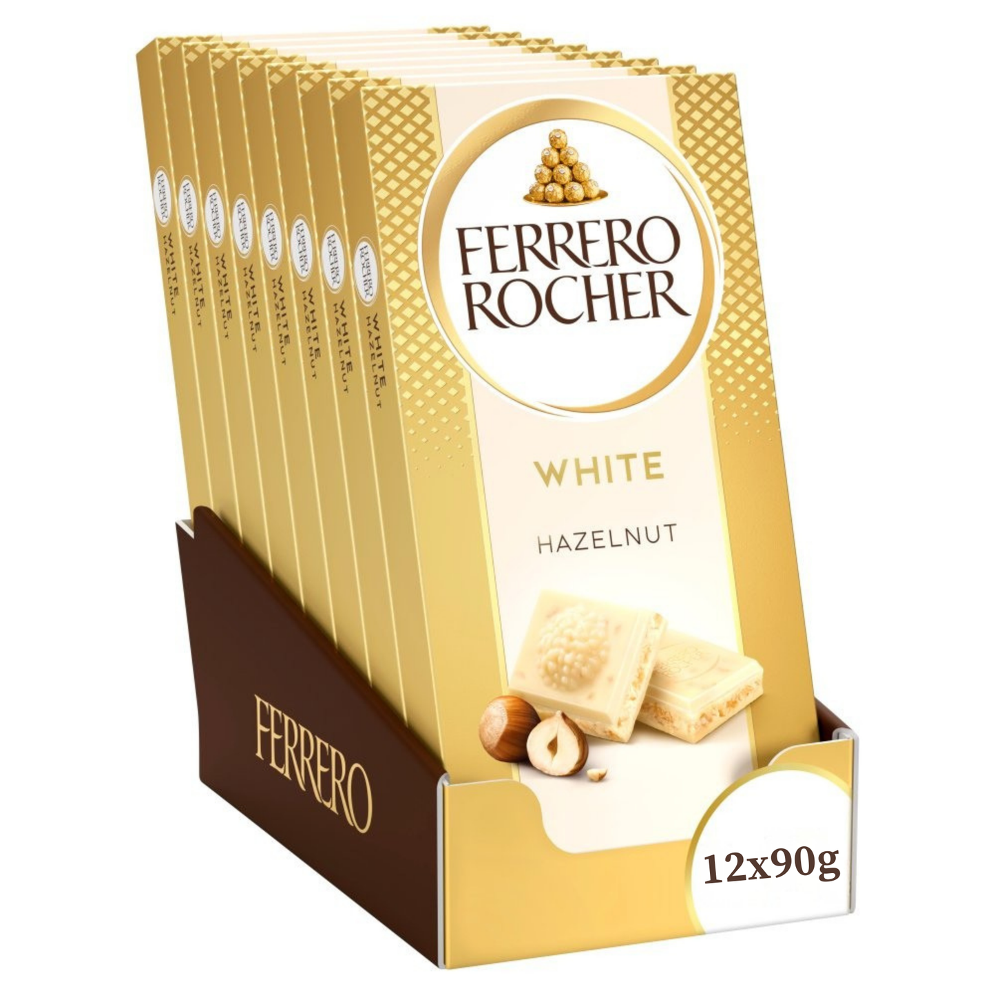 Ferrero Rocher White Chocolate Hazelnut Bar 90g x12