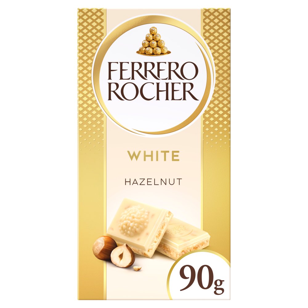 Ferrero Rocher White Chocolate Hazelnut Bar 90g x12