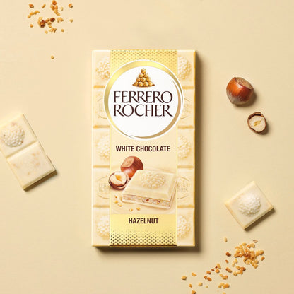 Ferrero Rocher White Chocolate Hazelnut Bar 90g x12