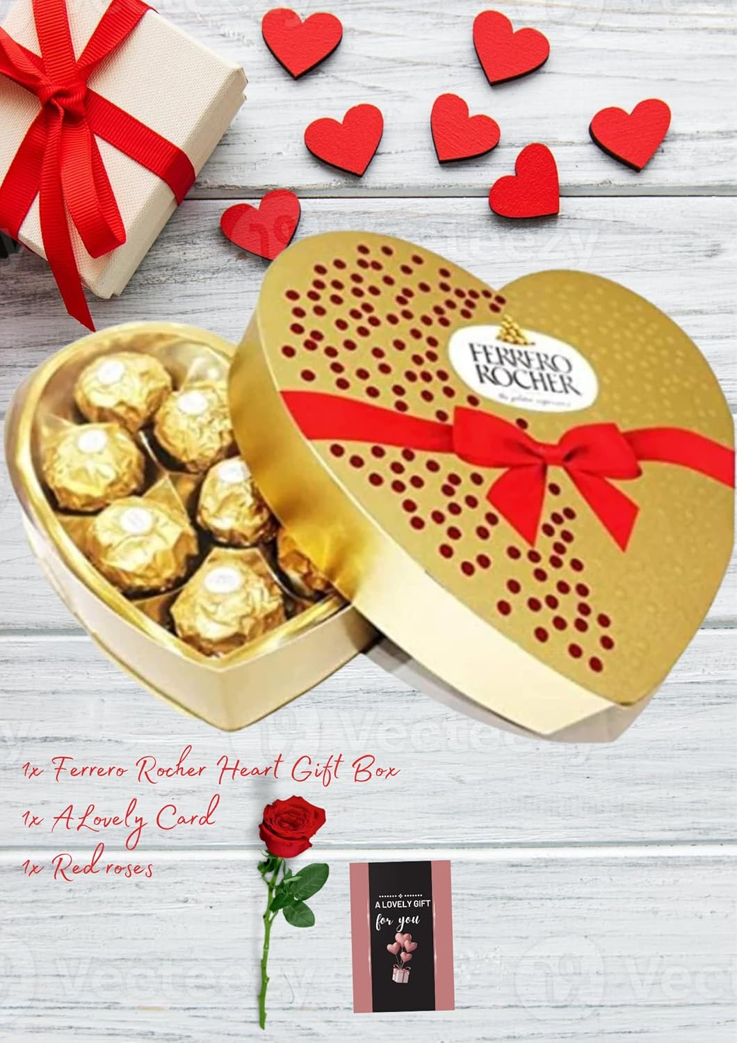 Ferrero Rocher Heart Chocolate Gift Box & Cards 2