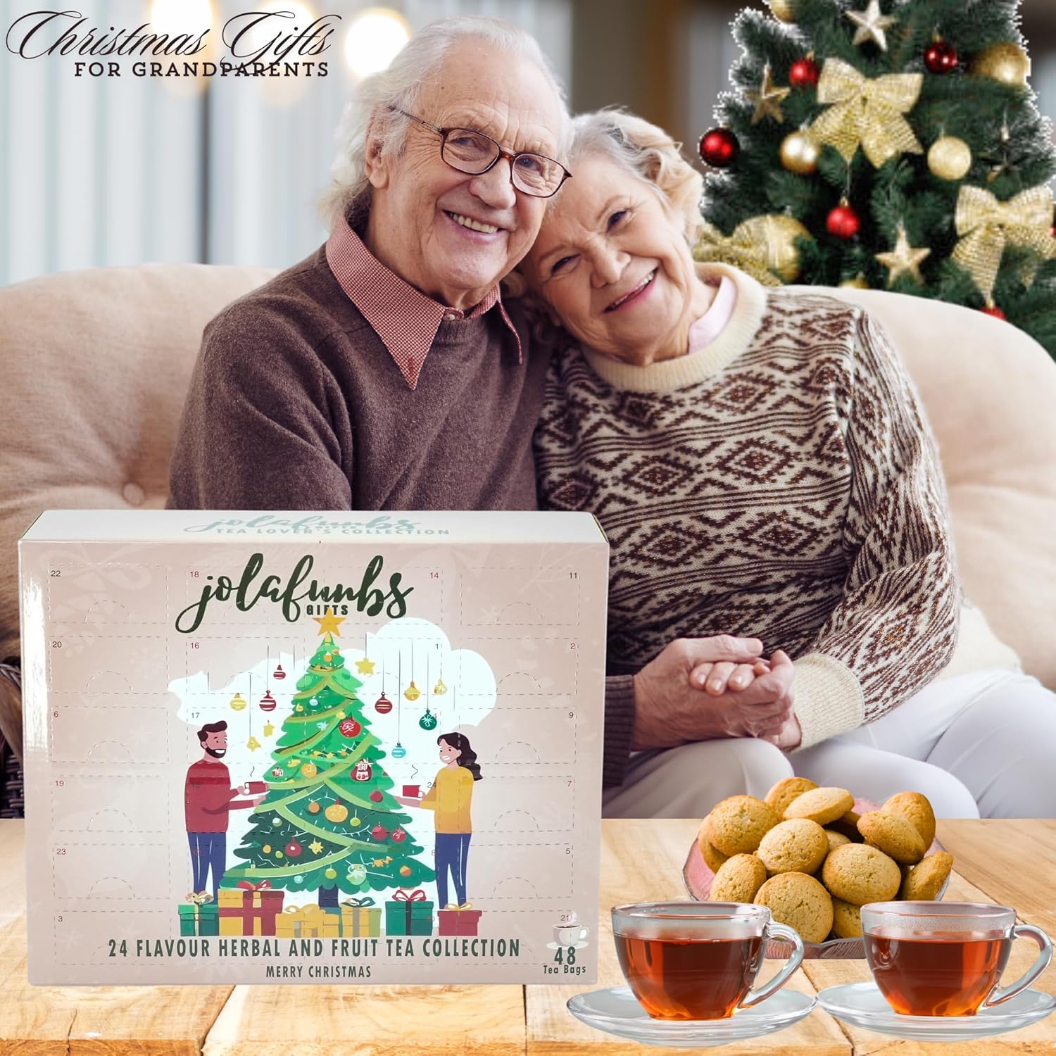 Festive tea gift set with 24 unique flavours for tea lovers