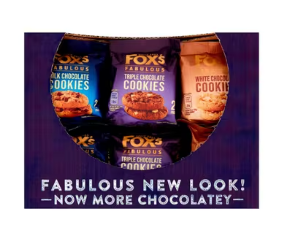 Individually wrapped chocolate chunk cookies by Fox's