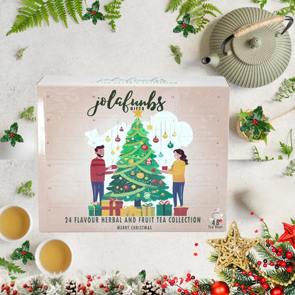Vegan and herbal tea advent calendar for holiday gifting