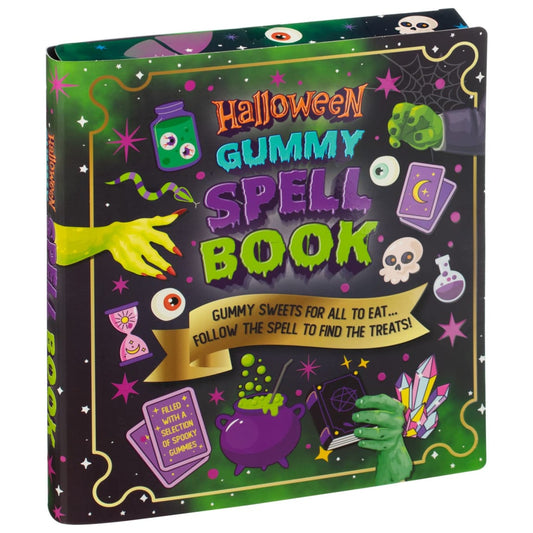 Halloween Gummy Spell Book 120g with spooky gummy candies