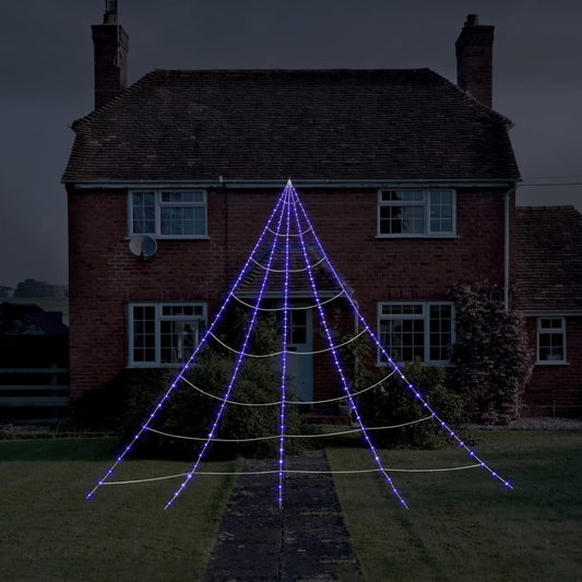 Halloween Nights Light Up Outdoor Web Decoration 7m with 225 LEDs