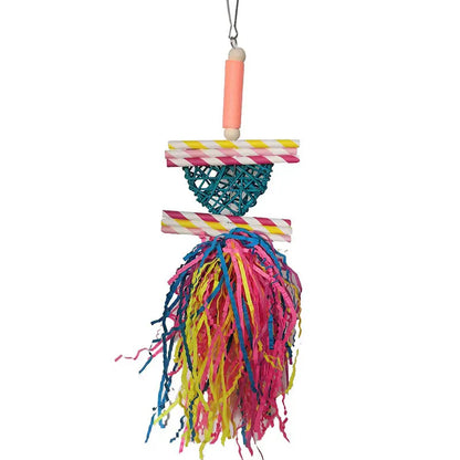 Hanging cage toys for parrots and lovebirds