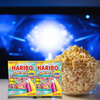 Haribo Soda Twist chewy fizzy sweets for parties and nights in