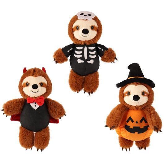 Spooky Halloween sloth dog toy for playtime