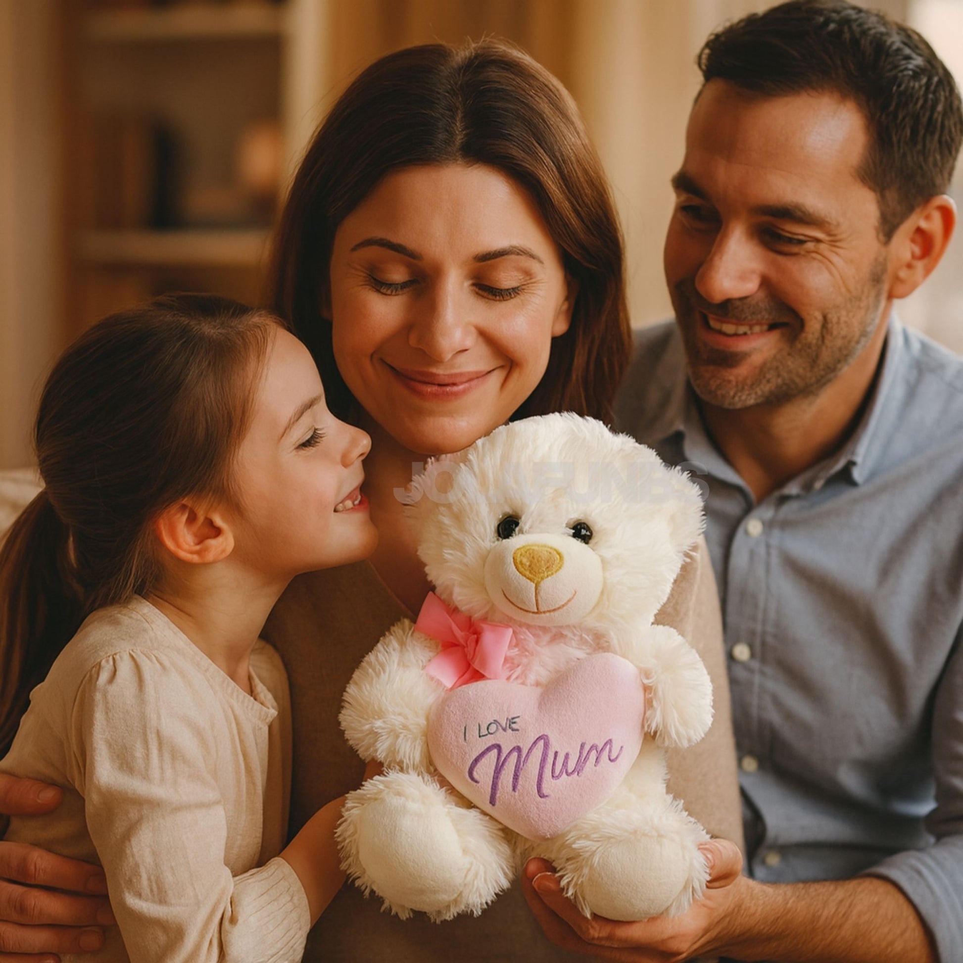 Adorable I love mum teddy bear keepsake gift with greeting card