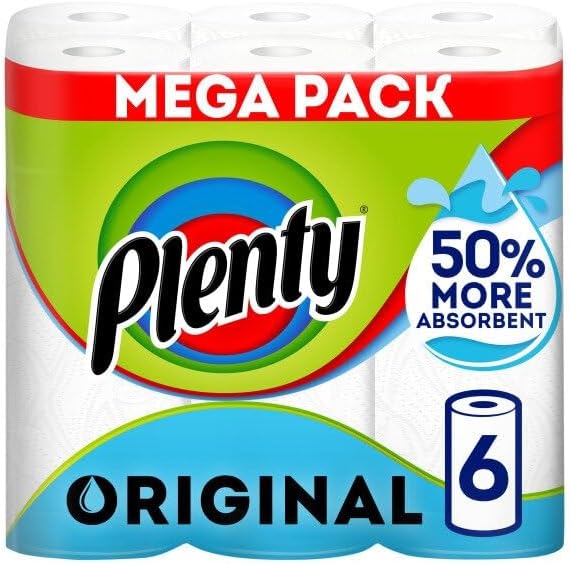 PLENTY kitchen roll being used for multipurpose cleaning in the kitchen