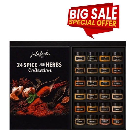 Jolafunbs 24 Spice & Herb Collection Gourmet Gift Set